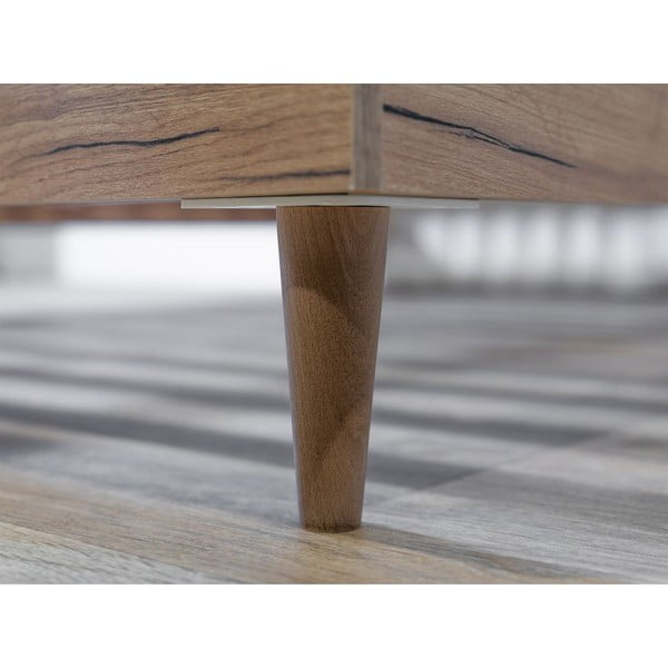 Tumši zaļa/dabīga toņa divvietīga gulta ar redelēm 180x200 cm Oceane – Bobochic Paris-image-3