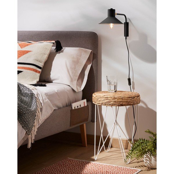 Melna sienas lampa ø 20 cm Aria – Kave Home-image-1