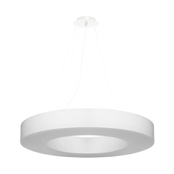 Balta piekaramā lampa ar auduma abažūru ø 70 cm Galata Slim – Nice Lamps
