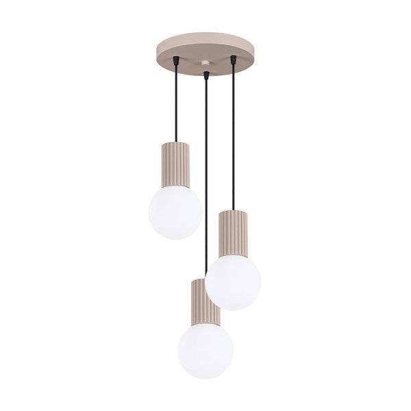 Pelēkbrūna piekaramā lampa ar stikla abažūru ø 25 cm Orbital – Sollux