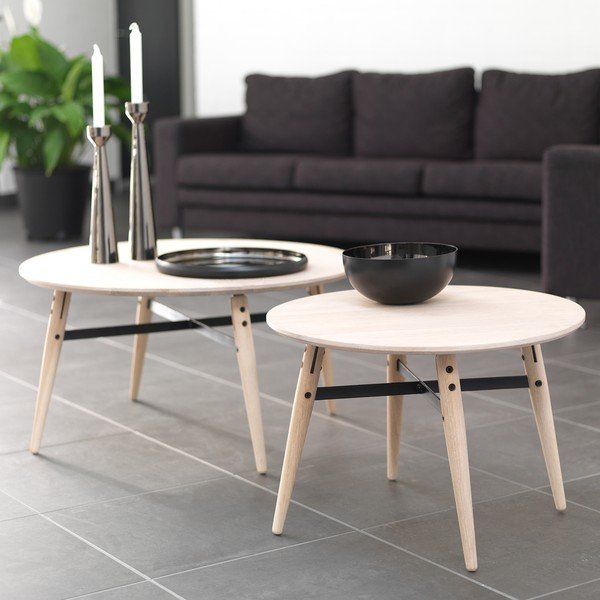 Balts kafijas galdiņš Canett Exact, ⌀ 60 cm