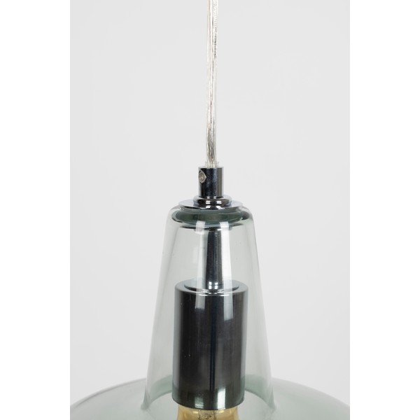 Zaļa piekaramā lampa ar stikla abažūru ø 20 cm Anshin – White Label-image-4