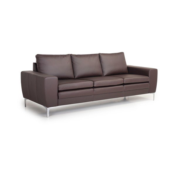 Brūns ādas dīvāns Scandic Twigo, 227 cm-image-4