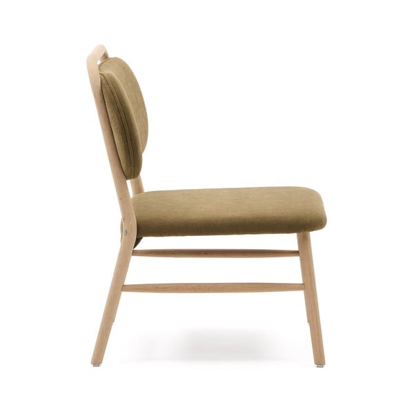 Zaļš atpūtas krēsls no šenila auduma Helda – Kave Home-image-3