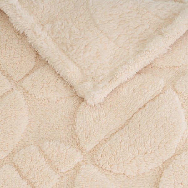 Bēšs mikroplīša pleds 130x160 cm Mid Century – Casa Selección-image-1