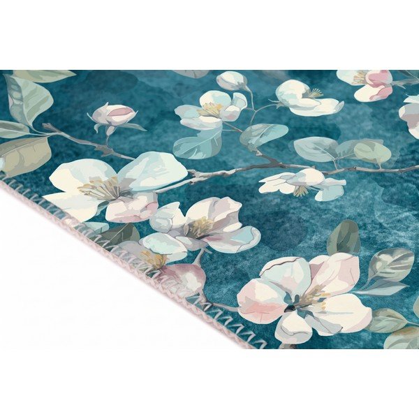 Zils mazgājams paklājs 160x230 cm Bloom – Vitaus-image-2