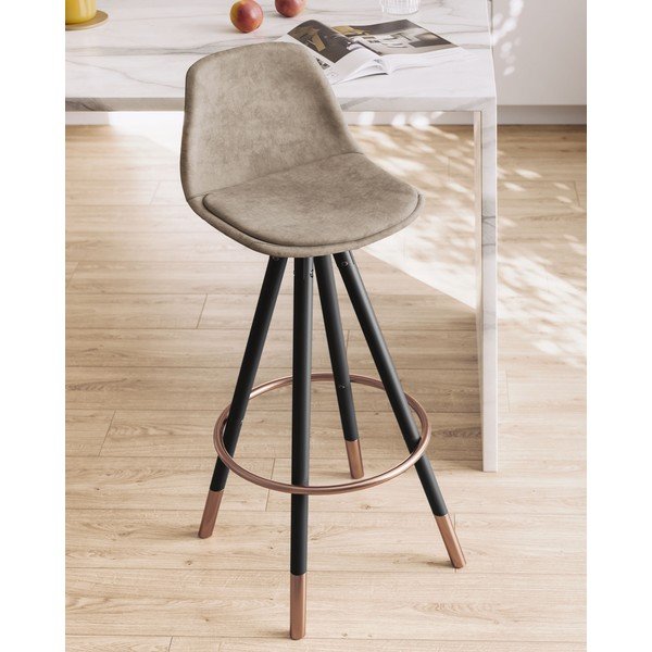Brūns bāra krēsls (sēdekļa augstums 75 cm) Slad – Kave Home-image-2