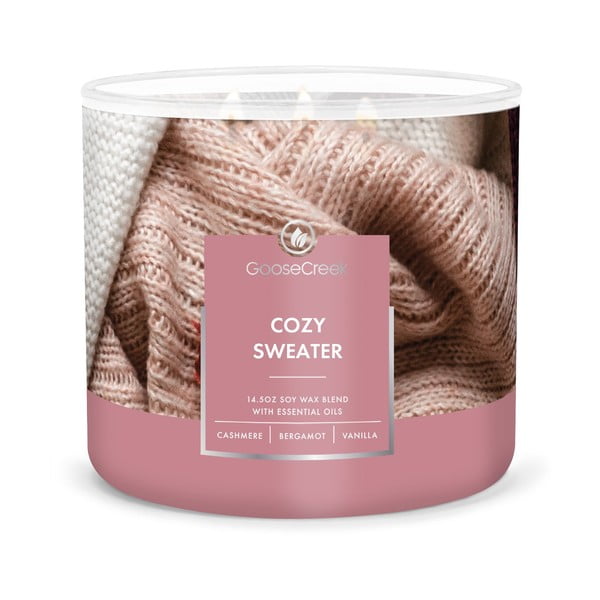 Aromātiskā svece Goose Creek Cozy Sweater, degšanas laiks 35 h
