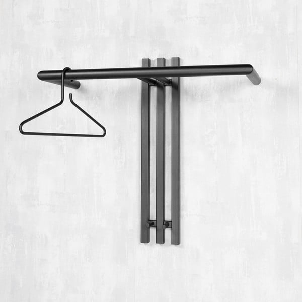 Melns metāla sienas pakaramais 65 cm Senza – Spinder Design-image-3