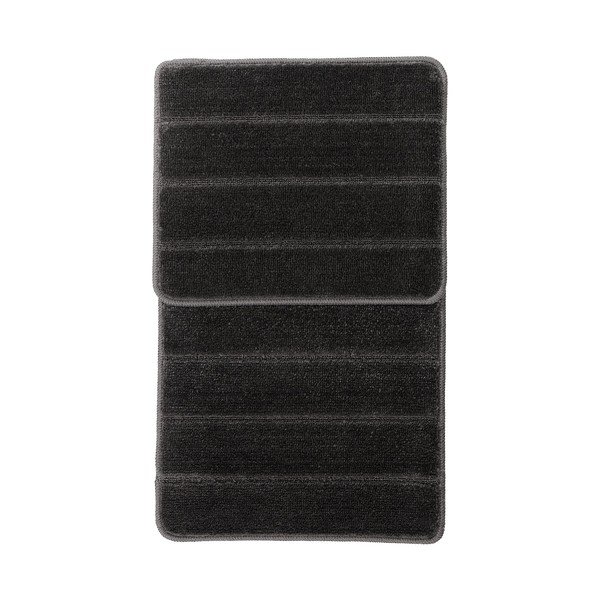 Antracīta pelēki vannas istabas paklājiņi (2 gab.) 50x80 cm Yeni Cizgli – Foutastic-image-2