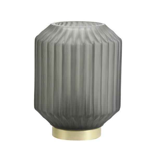 Pelēka galda lampa (augstums 17 cm) Ivot – Light & Living