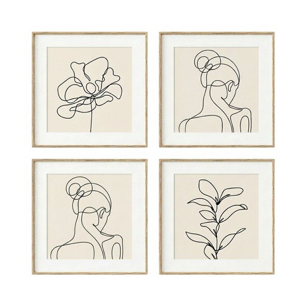 Gleznas (4 gab.) 30x30 cm  