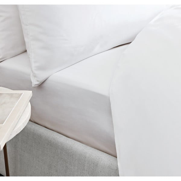 Balta kokvilnas satīna loksne Bianca Classic, 135 x 190 cm-image-1