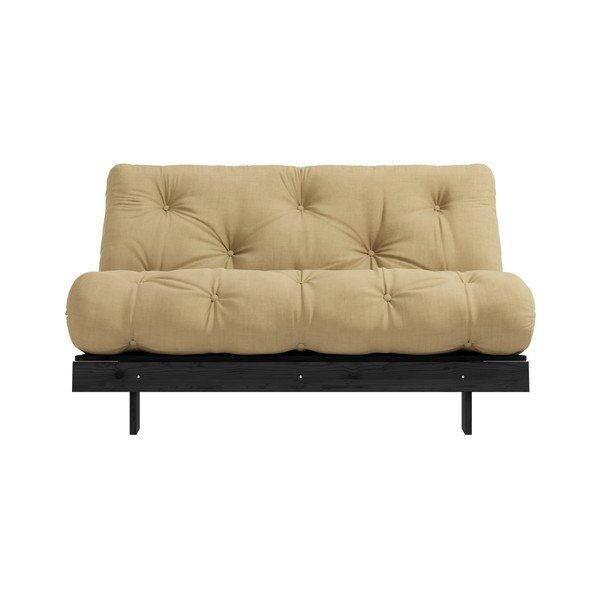 Brūns/bēšs izvelkamais dīvāns 140 cm Roots – Karup Design-image-3