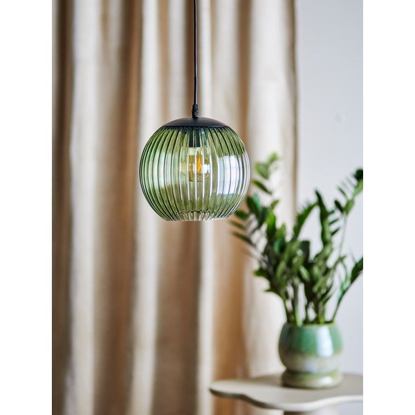 Zaļa stikla LED piekaramā lampa ø 23 cm Sybia – Bloomingville-image-1