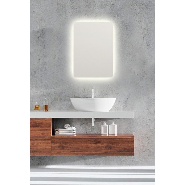 Sienas spogulis ar gaismu 50x70 cm Luna – Mirrors and More-image-1