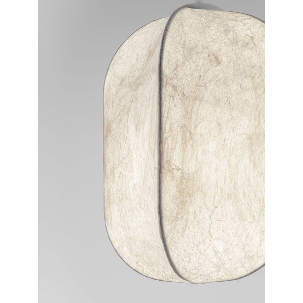 Balta metāla piekaramā lampa ar auduma abažūru ø 30 cm Pierida – Nova Luce-image-1