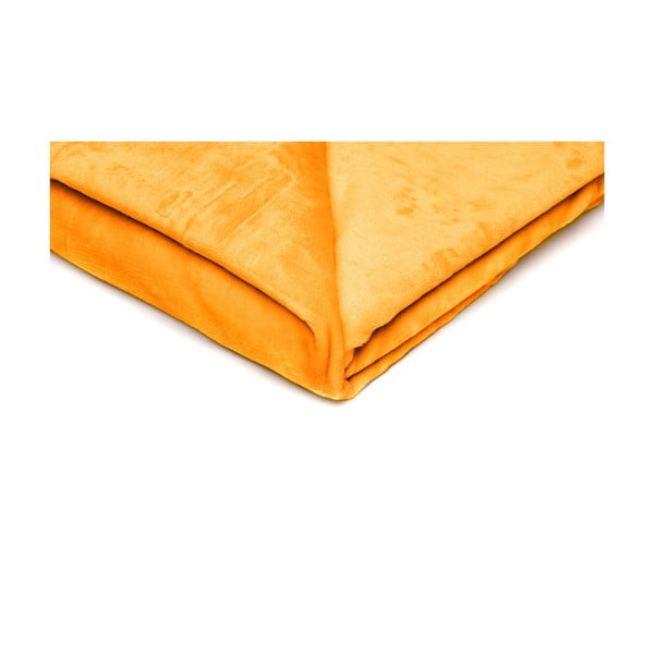 Dzeltens mikroplīša pleds My House, 150 x 200 cm-image-1