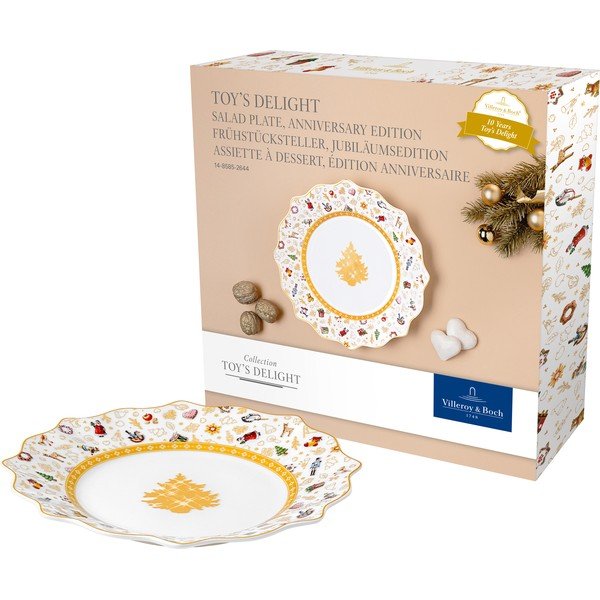 Balts porcelāna šķīvis ar Ziemassvētku motīvu Villeroy & Boch, ø 24 cm-image-3