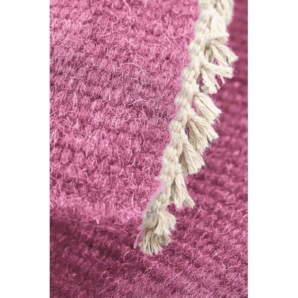 Rozā ar rokām darināts paklājs no vilnas maisījuma 160x230 cm Row – Jotex-image-3