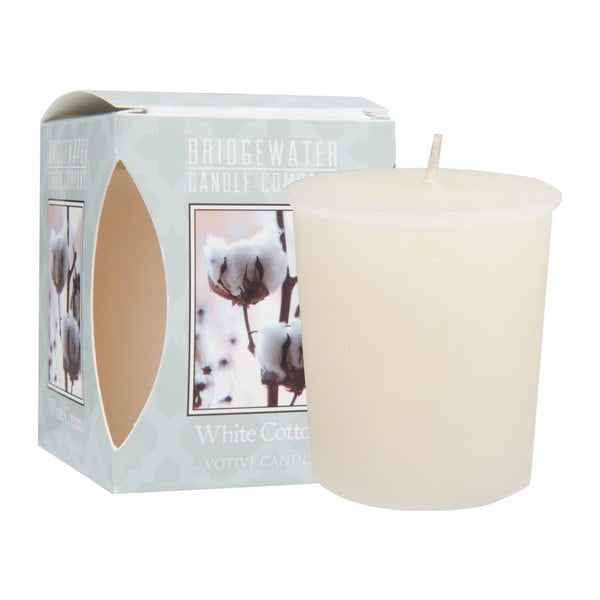 Aromātiskā svece degšanas laiks 15 h White Cotton – Bridgewater Candle Company