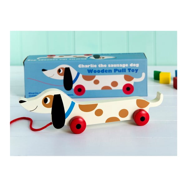 Koka velkamais taksis Rex London Charlie The Sausage Dog, garums 31,5 cm-image-4