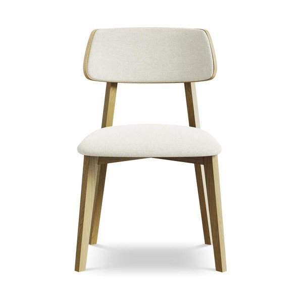 Krēmkrāsas masīvkoka pusdienu krēsls Niu – Makamii-image-1