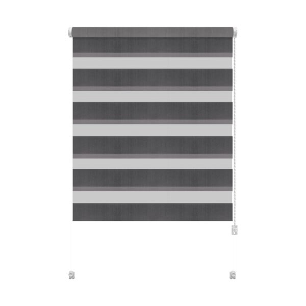 Tumši pelēka dienas un nakts žalūzija 80x150 cm Zebra – Gardinia