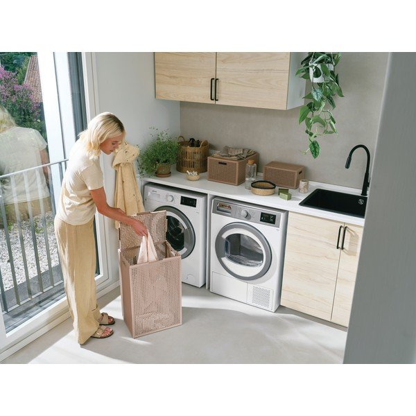 Dūmakaini rozā veļas grozs no pārstrādātas plastmasas 60 l Kaya – Curver-image-3