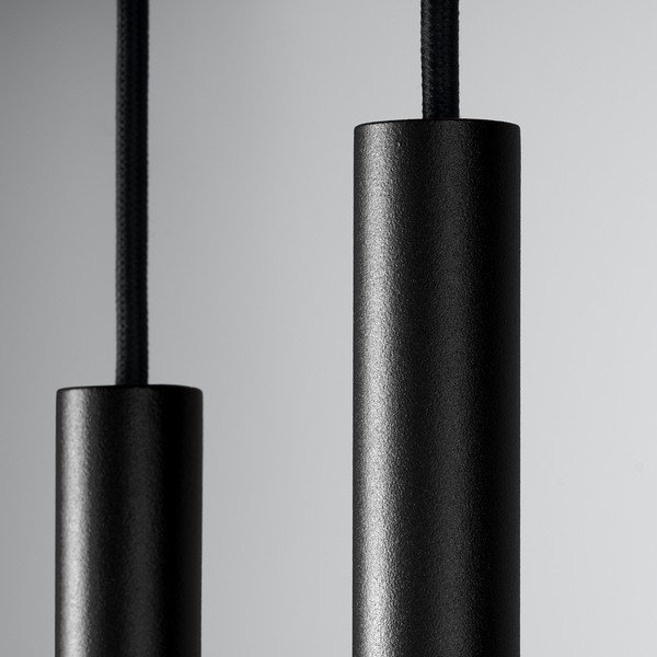 Melna metāla piekaramā lampa ø 15 cm Fideus – Sollux-image-3