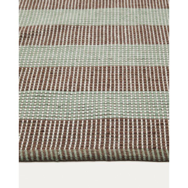 Piparmētru zaļš/brūns āra paklājs no pārstrādātas šķiedras 200x300 cm Fonol – Kave Home-image-3