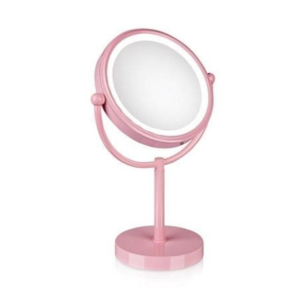 Spogulis ar apgaismojumu Markslöjd Make-up, rozā krāsā