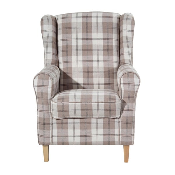 Bēšs rūtains krēsls Max Winzer Lorris Vintage-image-3