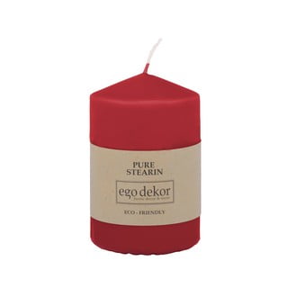 Sarkana svece Eco candles by Ego decor Top, degšanas laiks 25 h