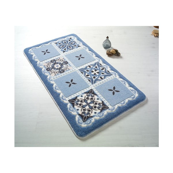 Zils vannas paklājs Confetti Bathmats Ceramic, 57 x 100 cm