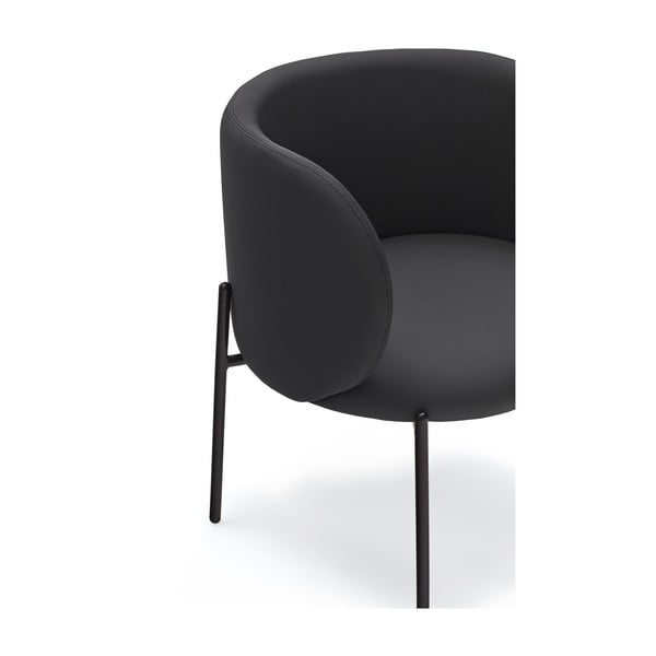 Melns mākslīgās ādas krēsls Mogi – Teulat-image-3