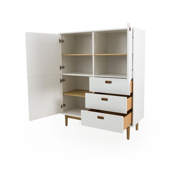 Balta augsta kumode 114x137 cm Svea – Tenzo-image-4