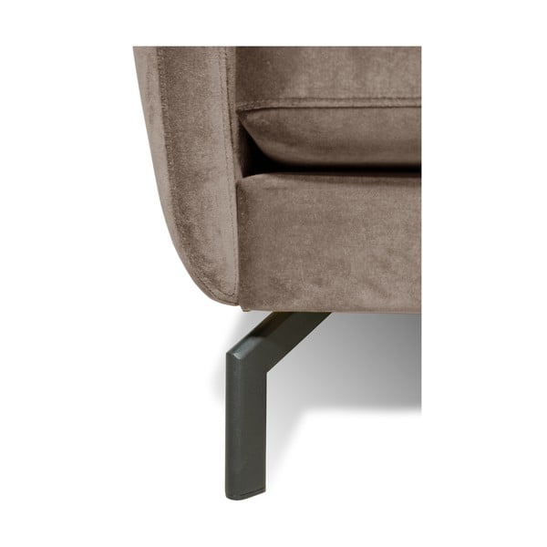 Brūni pelēks samta dīvāns Scandic Magic, platums 190 cm-image-4