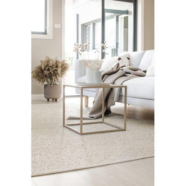 Krēmkrāsas iekštelpu un āra paklājs 60x85 cm Mono Linen Vanilla – Pappelina-image-1