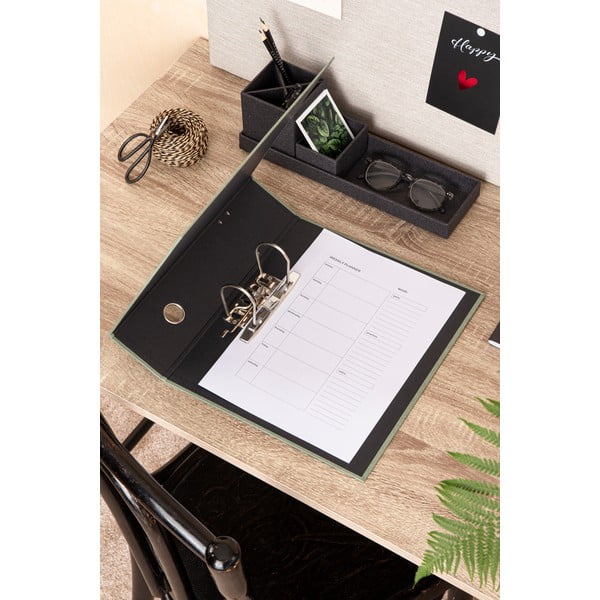 Zaļš kartona organizators dokumentiem Archie Canvas Paper Laminate – Bigso-image-1