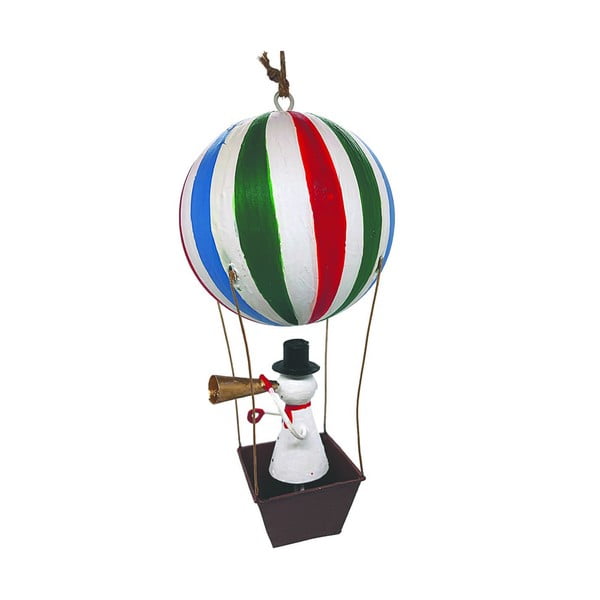 Piekaramais Ziemassvētku rotājums Snowman in Airballoon – G-Bork