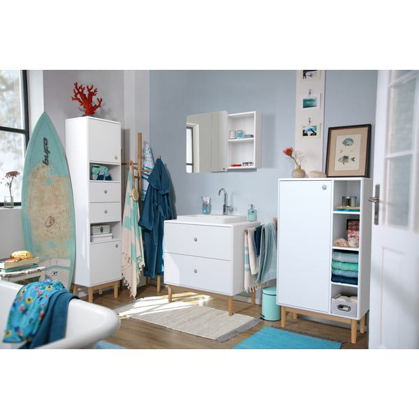 Balts piekarams skapītis ar izlietni un bez jaucējkrāna 80x62 cm Color Bath – Tom Tailor-image-1