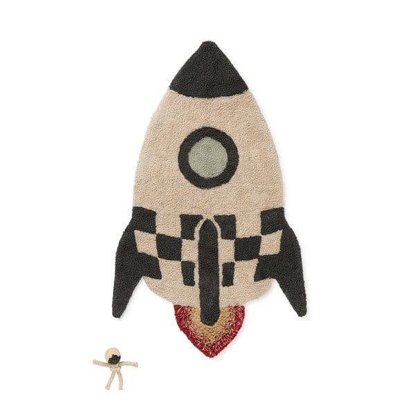 Kokvilnas bērnu rotaļu paklājs 85x135 cm Rocket – Lorena Canals