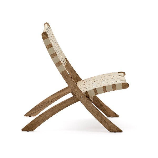 Dabīga toņa masīvkoka dārza atpūtas krēsls Chabeli – Kave Home-image-4