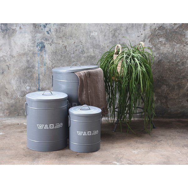 Metāla veļas grozs LABEL51, ⌀ 40 cm-image-1