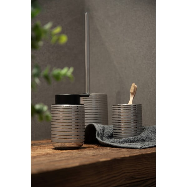 Keramikas ziepju dozators sudraba krāsā 0,28 l Vilalba – Wenko-image-2