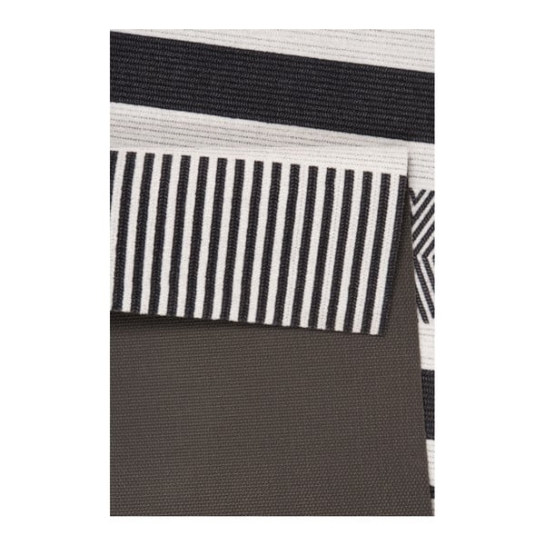 Melns ar pelēku virtuves paklājs Zala Living Lineo, 45 x 140 cm-image-1