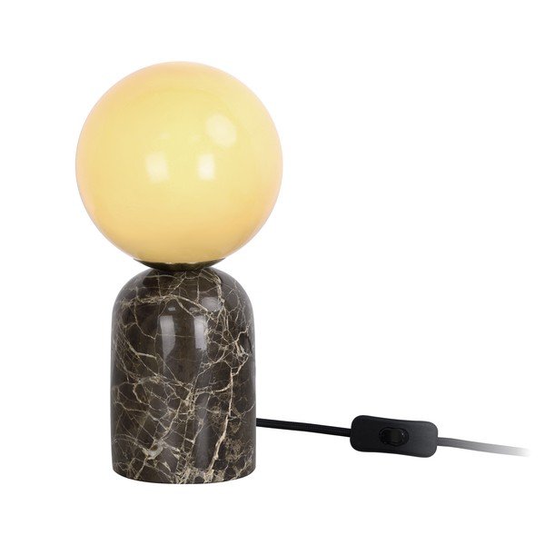 Tumši brūna marmora galda lampa (augstums 20 cm) Lazio Sphere – Leitmotiv-image-2