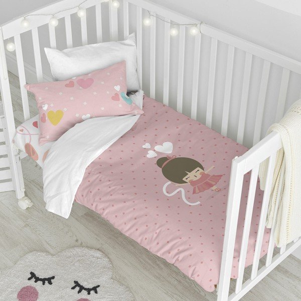 Kokvilnas bērnu gultas veļa 115x145 cm Dancing – Mr. Fox-image-2