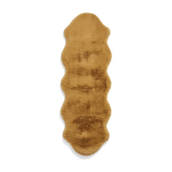 Sinepju dzeltens sintētisks celiņa paklājs 60x180 cm Super Teddy – Think Rugs